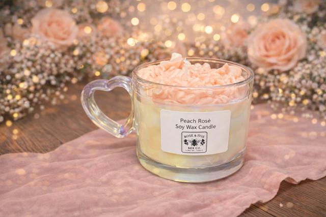 Handcrafted - Whipped Soy Candle in Valentine's Mug